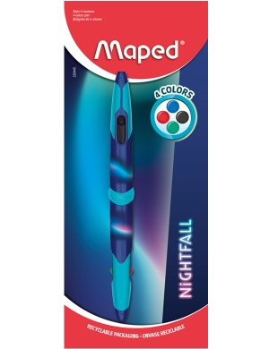 Maped Nightfall Twin Tip 4 Colour Pen